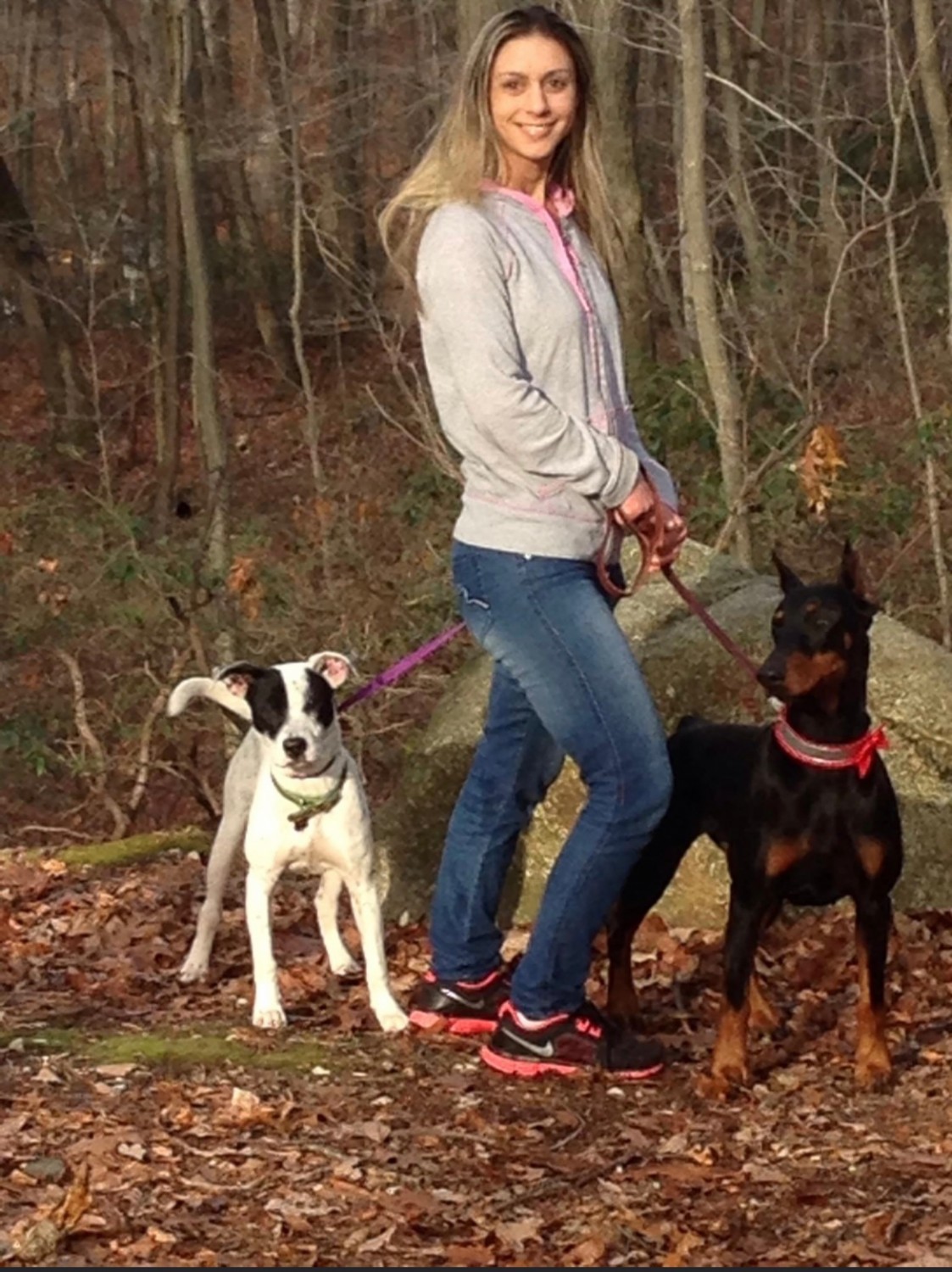 Danielle with 2 dogs